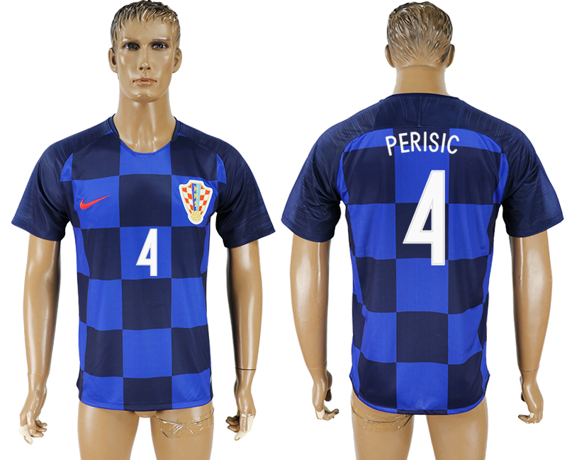 2018 world cup Maillot de foot Croatia #4 PERISIC